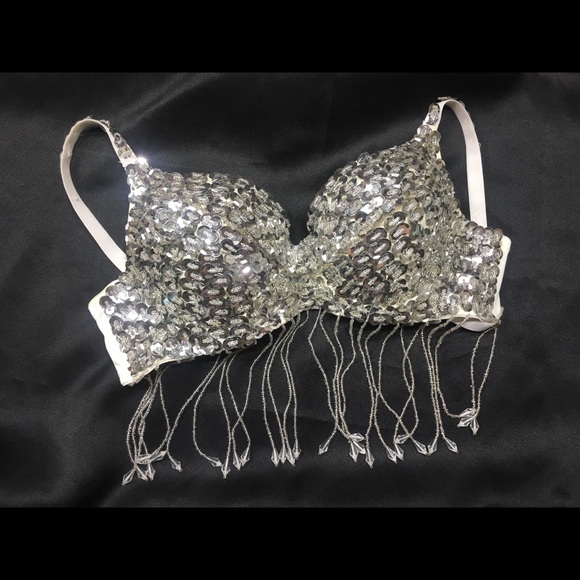Tops - Bustier silver sequin S/M